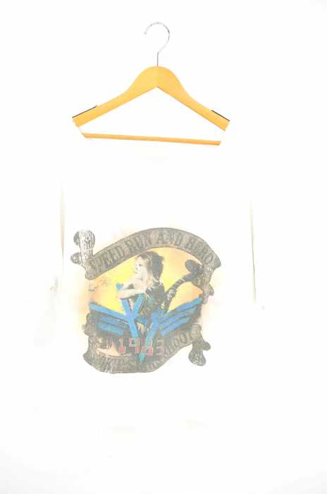 WHO'S WHO gallery （フーズフーギャラリー） リメイク切りっ放しプリントTシャツ レディース トップス