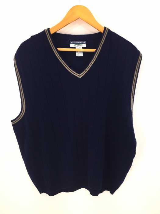 Munsingwear（マンシングウェア） カレッジニットベスト メンズ トップス