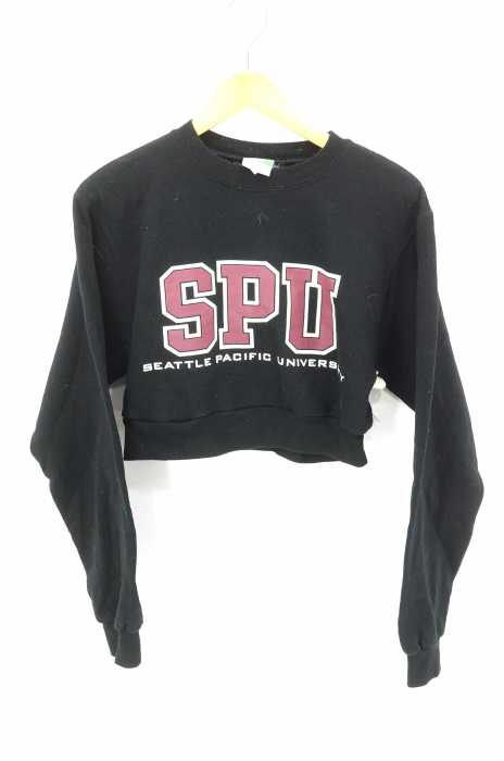 Champion （チャンピオン） ECO FLEECE プリントクルーネックショート丈スウェット レディース トップス