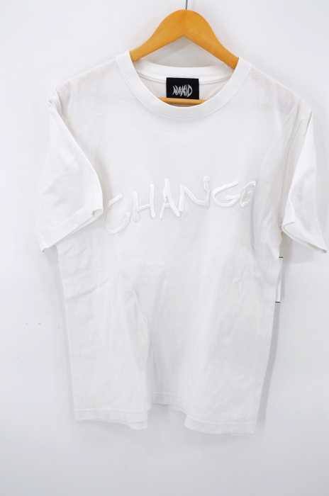 NAKID by G.V.G.V. (ネイキッドバイジーブイジーブイ) ロゴエンボス加工 クルーネックTシャツ レディース トップス