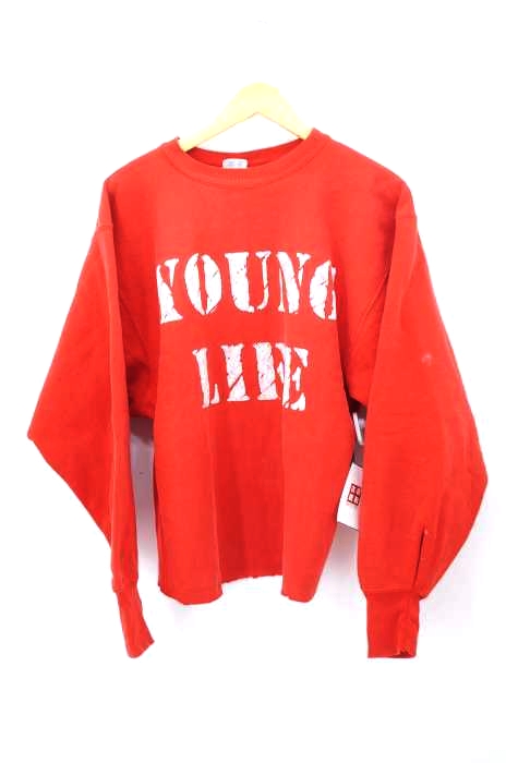 Champion(チャンピオン) トリコタグ 80S REVERSE WEAVE YOUNG LIFE 2段ラバープリントスウェット メンズ トップス