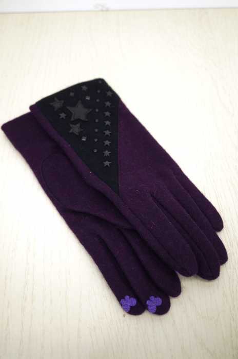 ANNA SUI （アナスイ） 星柄スタッズウール手袋 グローブ レディース ファッション雑貨