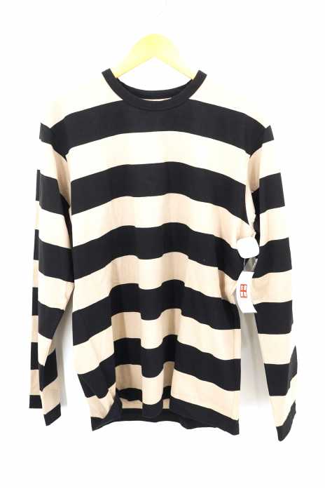 Agnes b.homme （アニエスベーオム） ボーダー柄クルーネックカットソー メンズ トップス