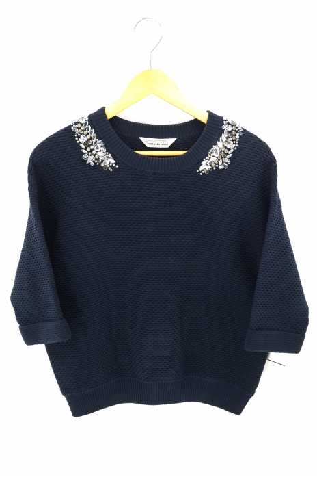 Torrazzo Donna（トラッゾドンナ） ビジュー付スウェットトップス レディース トップス