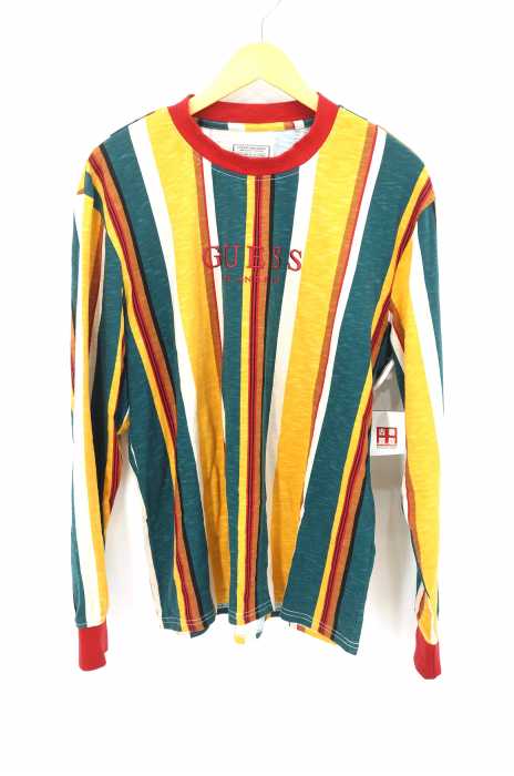 GUESS ORIGINALS（ゲス オリジナルス） ストライプ柄ロングスリーブ メンズ トップス