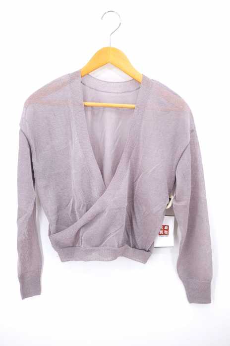 emmi（エミ） カシュクールラメシースルーニット レディース トップス