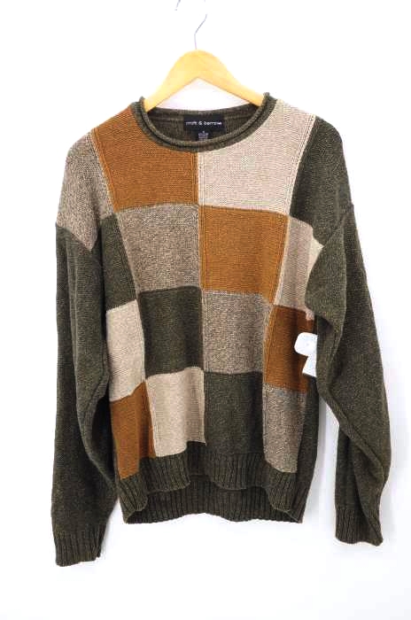 Croft&Barrow(クラフトアンドバロー) OLD パッチワークニット メンズ トップス