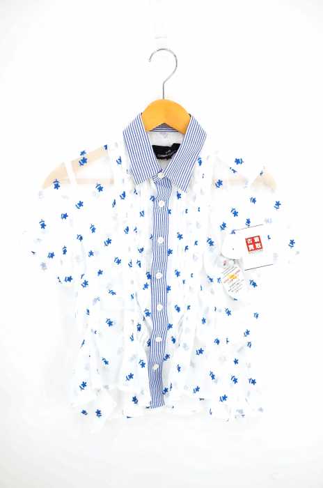 tricot COMME des GARCONS （トリココムデギャルソン） AD2015 16SS  切替花刺繍フリルシャツ レディース トップス