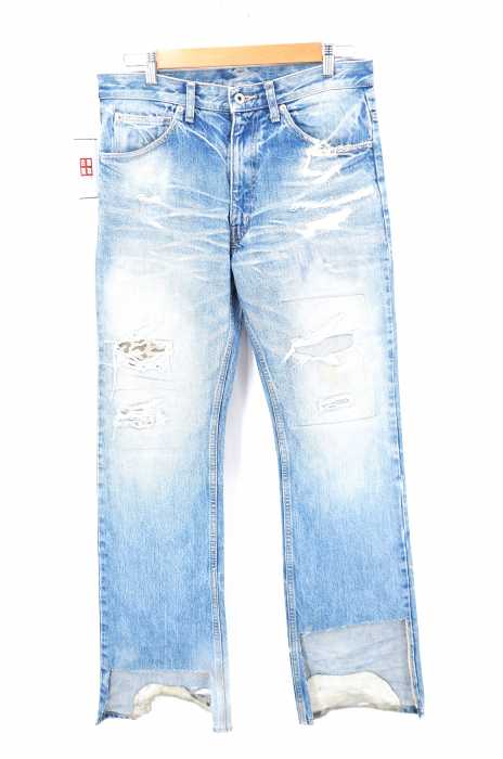 ISAMU KATAYAMA BACK LASH（イサムカタヤマ バックラッシュ） リペア加工 ジップフライデニムパンツ メンズ パンツ