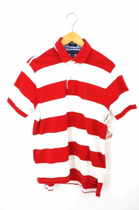 TOMMY HILFIGER （トミーヒルフィガー） ボーダー柄ポロシャツ メンズ トップス