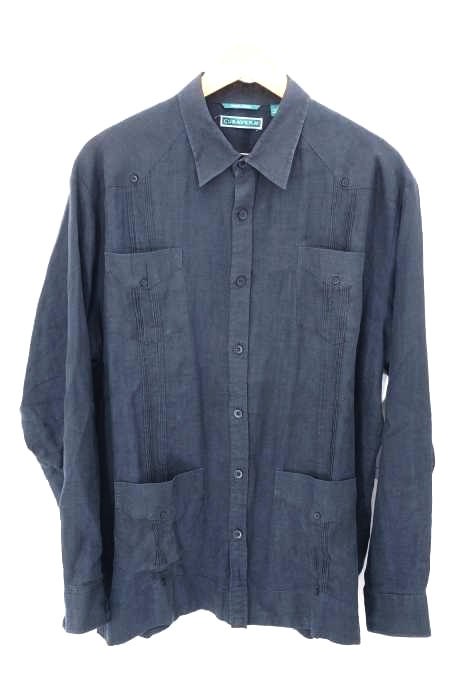 USED古着（ユーズドフルギ） CUBAVERA LINEN L/S リネンキューバシャツ メンズ トップス