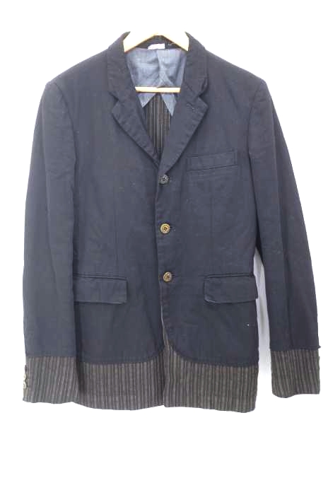 COMME des GARCONS HOMME PLUS EVER GREEN（コムデギャルソンオムプラスエバーグリーン） AD2005 製品染め異素材切替テーラードジャケット メンズ アウター