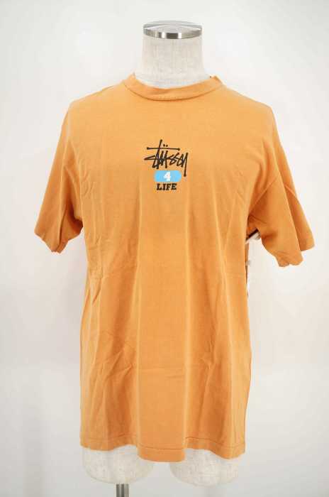 STUSSY (ステューシー) 90S 赤青タグ プリントTシャツ メンズ トップス