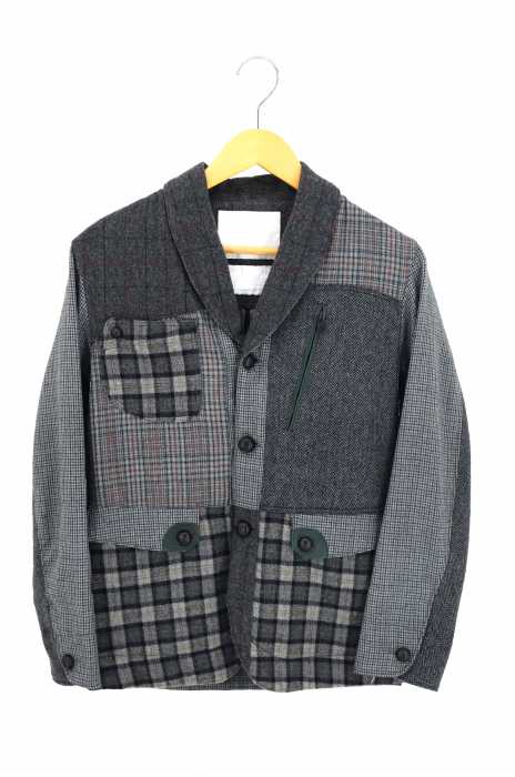 WHITE MOUNTAINEERING(ホワイトマウンテニアリング) WOOL CHECK MIX SHAWL COLLAR JACKET メンズ アウター