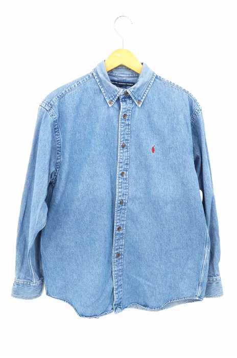 RALPH LAUREN SPORT（ラルフローレンスポーツ） ワンポイント刺繍デニムボタンダウンシャツ メンズ トップス