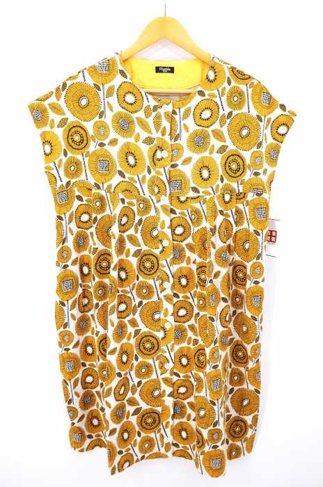 Marble Sud（マーブルシュッド） 花柄ノーカラーワンピース レディース ワンピース