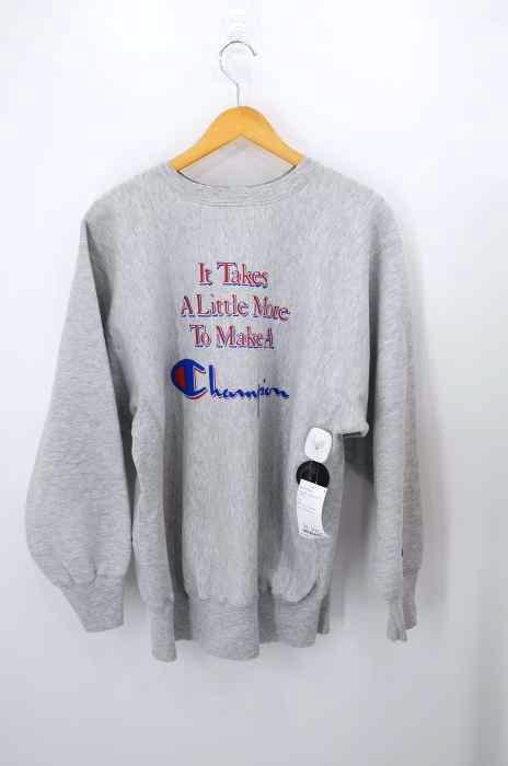 Champion（チャンピオン） 90S USA製 刺繍タグ REVERSE WEAVE 4段ラバープリント 霜降りスウェット メンズ トップス