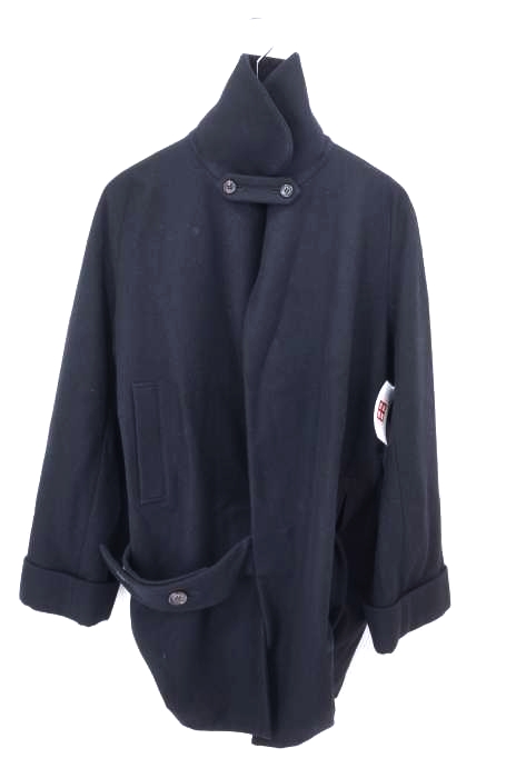 YOHJI YAMAMOTO+NOIR（ヨウジヤマモト プリュスノアール） ベルテッドウールステンカラーコート メンズ アウター