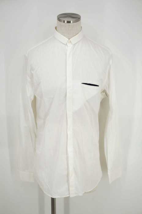 NEIL BARRETT(ニールバレット) SKINNY FIT ナローカラーボタンシャツ メンズ トップス