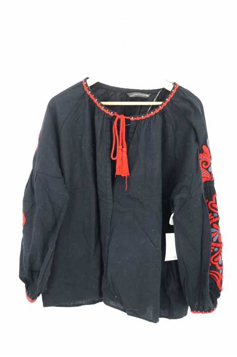 ZARA WOMAN (ザラ ウーマン) 刺繍入りブラウス レディース トップス