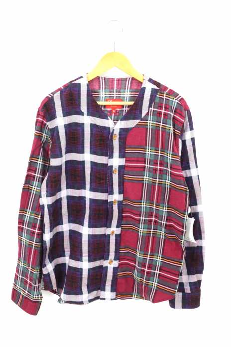 Supreme (シュプリーム) 16AW Multi Plaid Flannel Jersey チェック柄ベースボール長袖シャツ メンズ トップス
