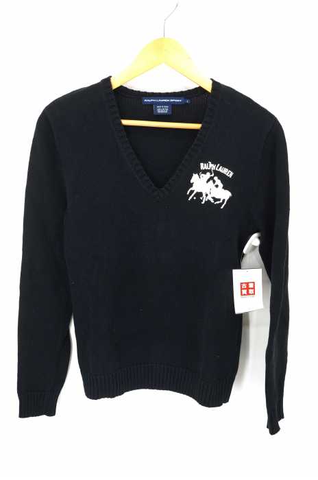 RALPH LAUREN SPORT（ラルフローレンスポーツ） 胸刺繍Vネックコットンニット レディース トップス