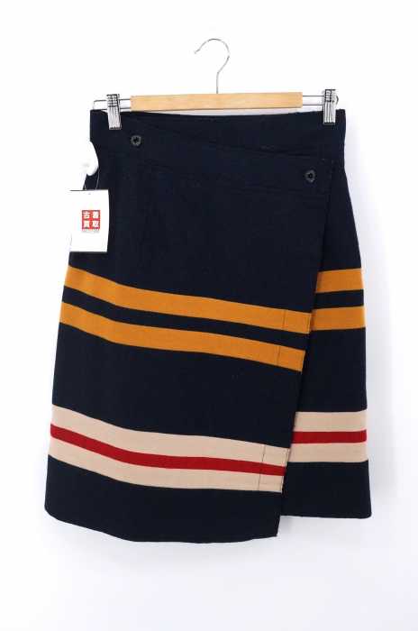 A×BEAMS BOY (エイス ビームスボーイ) パネル 切替 ラップスカート レディース スカート