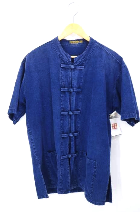 USED古着（ユーズドフルギ） 藍染チャイナジャケット メンズ トップス