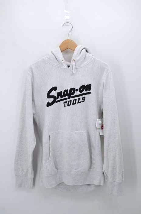 Snap-on（スナップオン） フロッキーロゴ 霜降りプルオーバーパーカ メンズ トップス