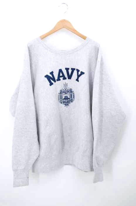 USED古着（ユーズドフルギ） 90S the game NAVYプリント クルーネックスウェット メンズ トップス