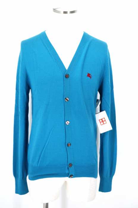 BURBERRY BLACK LABEL バーバリー カーディガン 刺繍 メンズ 美品