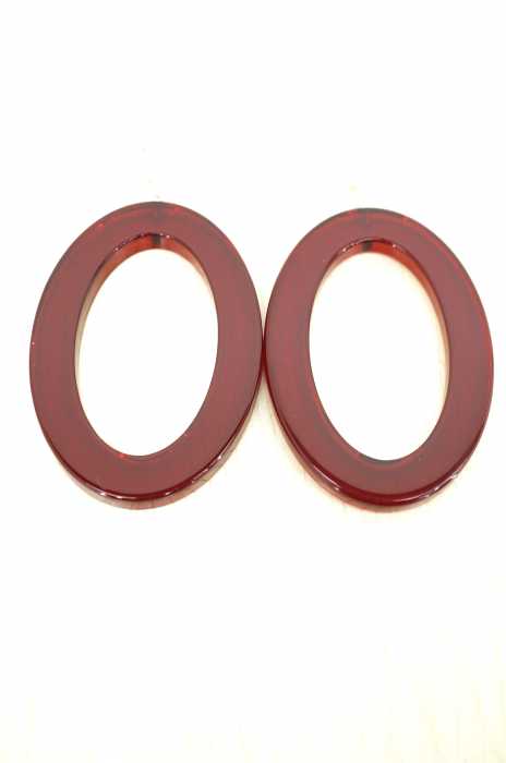 YURIKA AKUTSU （ユリカ アクツ） O型クリアピアス deep cherry red レディース アクセサリー