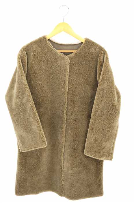 JOURNAL STANDARD relume （ジャーナルスタンダードレリューム） フェイクムートン ノーカラーコート レディース アウター