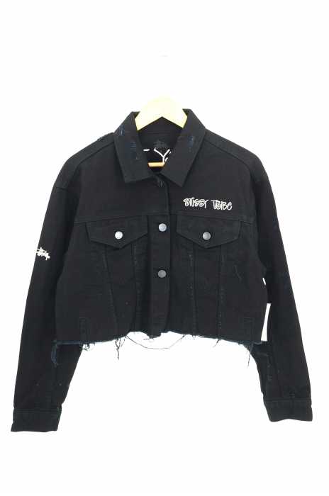 STUSSY （ステューシー） Curly Tribe Crop Denim Jacket ダメージ  