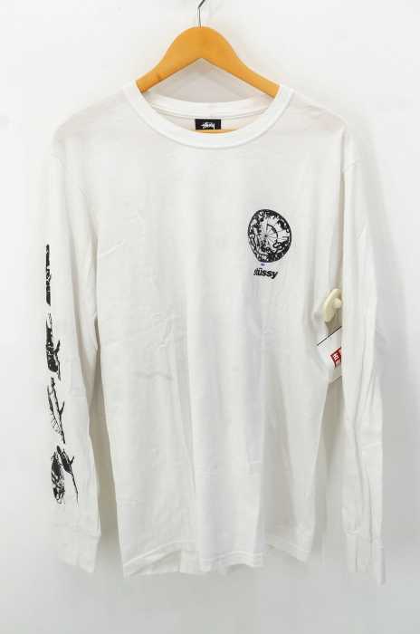 STUSSY (ステューシー) バックプリントクルーネックロングスリーブカットソー メンズ トップス