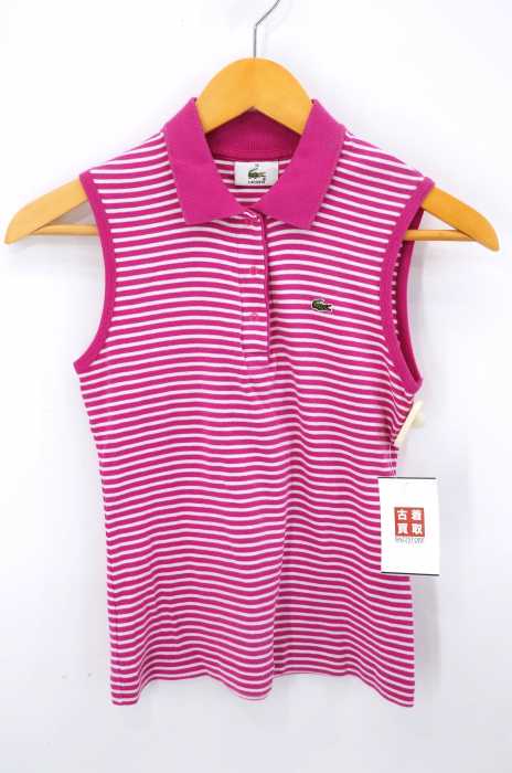 LACOSTE （ラコステ） ノースリーブボーダーポロシャツ レディース トップス