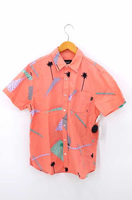 HUF （ハフ） 総柄半袖ボタンシャツ メンズ トップス