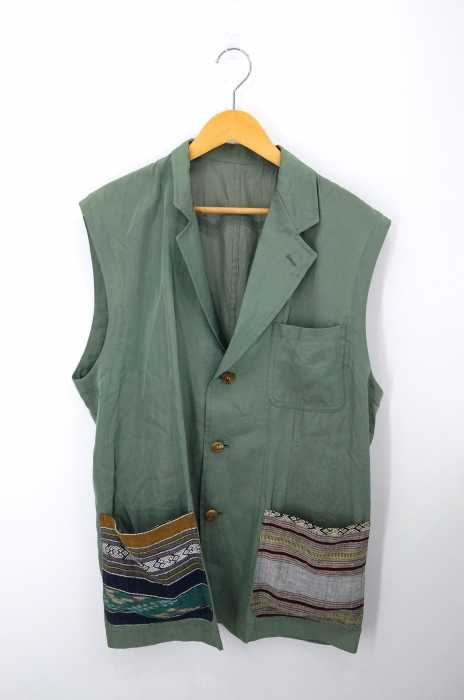 COMME des GARCONS HOMME PLUS（コムデギャルソンオムプリュス） AD1991 エスニック柄ポケット ジャケットベスト メンズ トップス