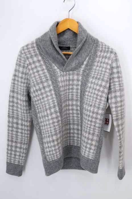 5351 POUR LES HOMMES（ゴーサンゴーイチプールオム） 千鳥格子柄切替ウールニット メンズ トップス