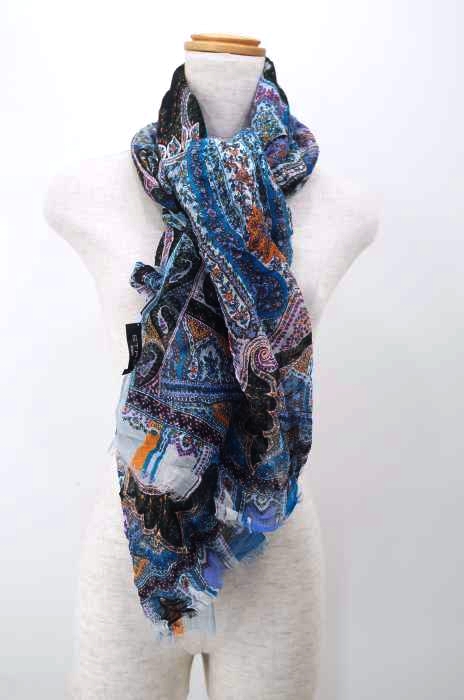 ETRO(エトロ) リネンシルク 総柄スカーフ レディース ファッション雑貨
