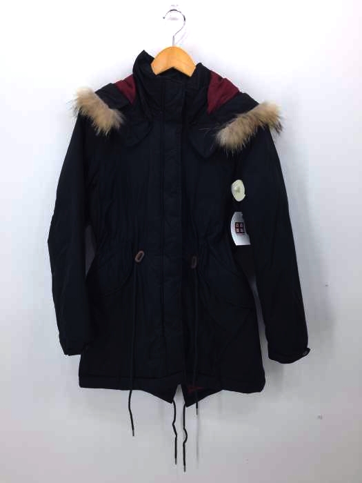 AIGLE（エーグル） ファー装飾 ナイロン フーデッドダウンコート レディース アウター