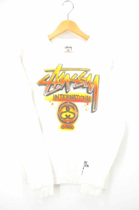 STUSSY (ステューシー) プリントクルーネックロンT メンズ トップス