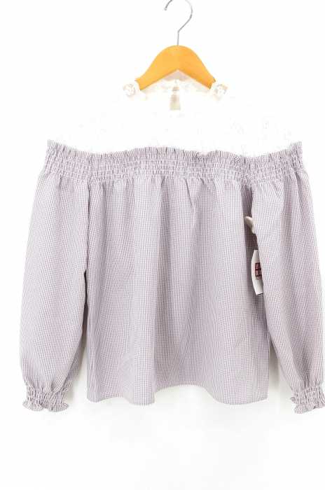 MAJESTIC LEGON（マジェスティックレゴン） フェミショルギンガムブラウス レディース トップス