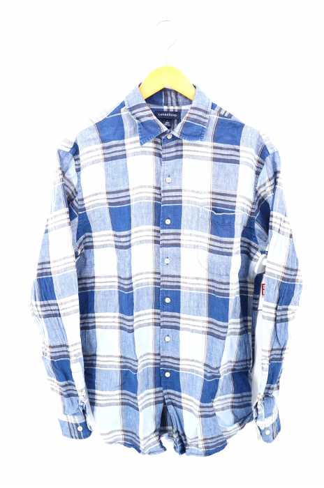 LANDS END（ランズエンド） チェックリネンシャツ メンズ トップス