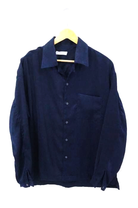LIDnM（リドム） 18aw ビンテージサテンオープンカラーシャツ メンズ トップス