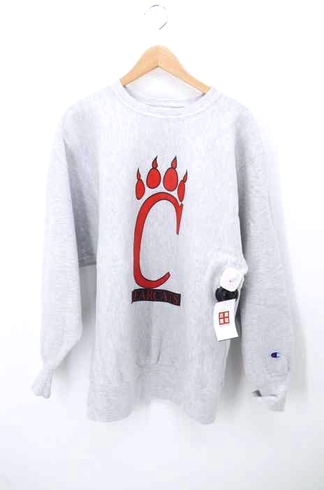 Champion（チャンピオン） 90S USA製 刺繍タグ REVERSE WEAVE BEARCATS 両面プリントスウェット メンズ トップス