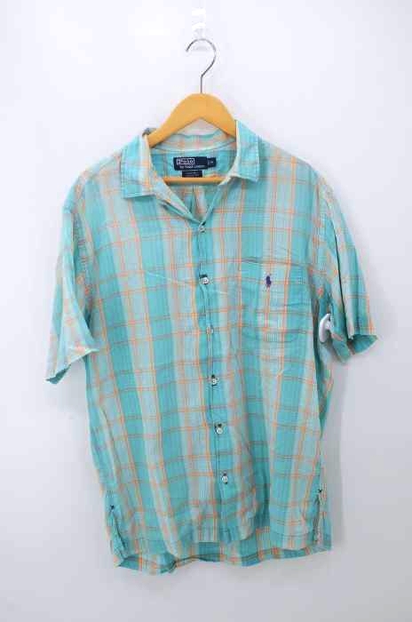 Polo by RALPH LAUREN（ポロバイラルフローレン） マドラスチェック柄 ポニー刺繍オープンカラーシャツ メンズ トップス