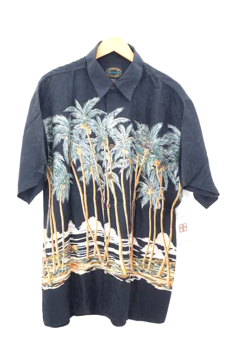 RESERVE（リザーブ） 90S ヤシの木柄 シルクアロハシャツ メンズ トップス