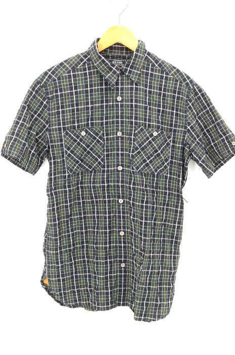 BEAMS  （ビームス） チェック柄 半袖ボタンシャツ メンズ トップス
