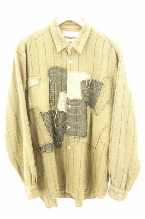 COMME des GARCONS SHIRT（コムデギャルソンシャツ） ウールパッチワークボタンシャツ メンズ トップス